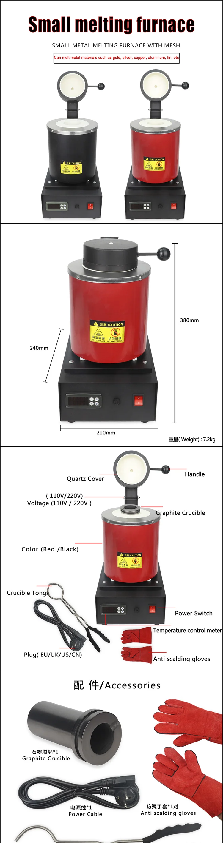 1Kg 2Kg 3Kg Lò Nhôm Đúc Thiết Bị Forge 5T Điện Arc Lò 600 Kg Nóng Chảy Crucible Nhôm Tái Chế