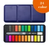 [Scatola blu in metallo] 24 colori con pennarello a serbatoio d'acqua