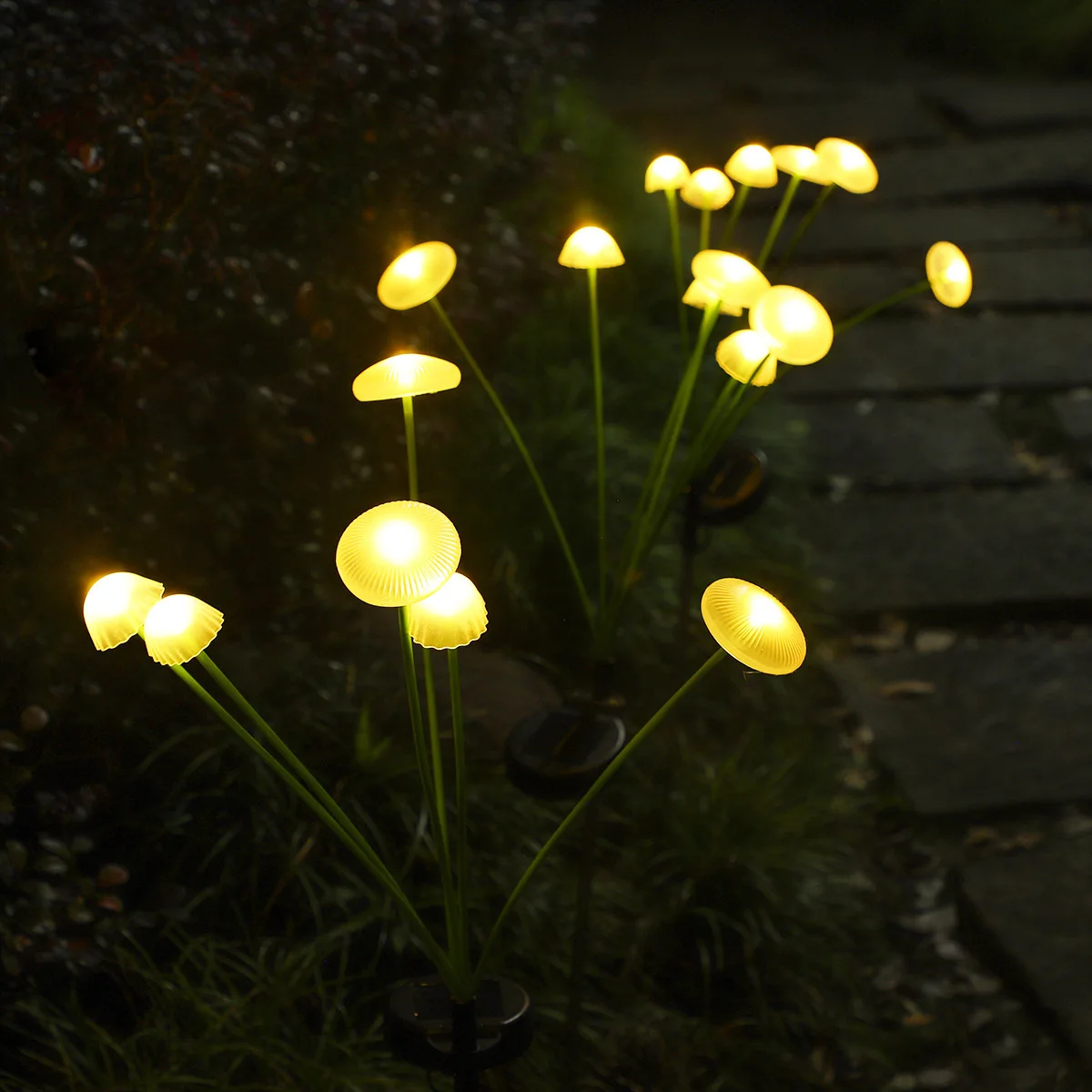 product solar mushroom outdoor courtyard villa light ip65 waterproof landscape decorative exterior led jellyfish garden yard lawn light-5