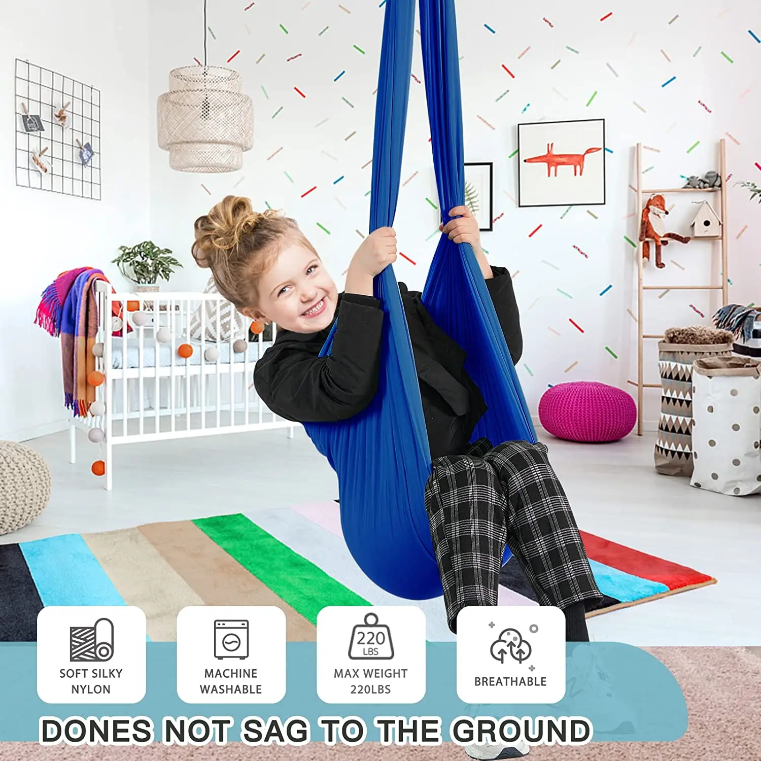 Customized Lightweight Sensory Swing Relief Autism Therapy Yoga Aerial ...