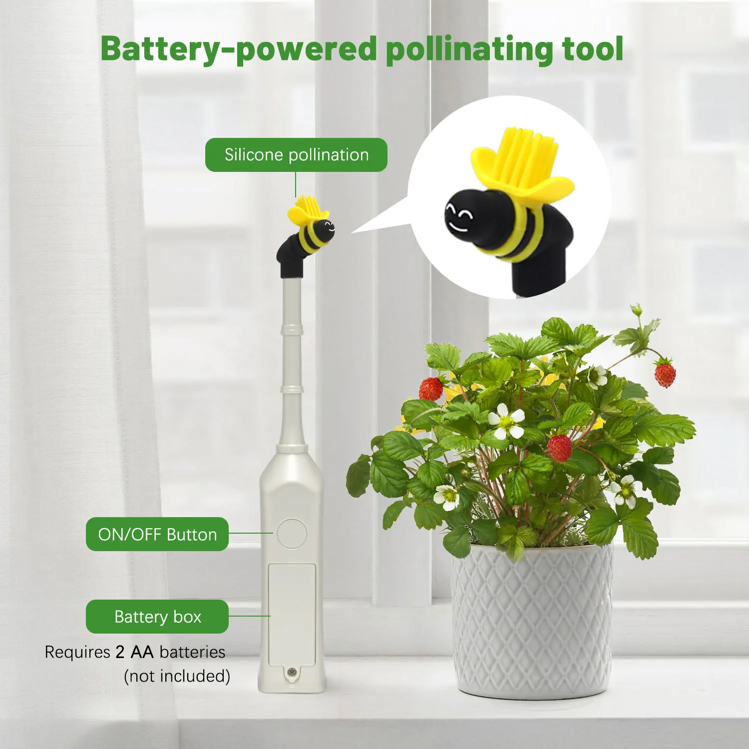 Electric Tomato Pollination Tool Bee Pollinator For Flowering Fruits And Vegetables Higher 2676