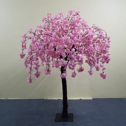 Центральное украшение свадебного стола, искусственное красное цветущее дерево вишни