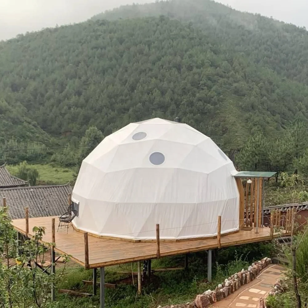 Cupola geodetica / tenda glamping in acciaio e PVC DOME 7 - Kupole