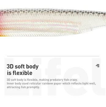 Paddle Tail Plastic Shad Soft Fishing 10cm/12.8cm Fishing Bass Lure Swim Bait Double Color Soft Lure – Soft Lure – view 5