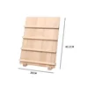 Présentoir en bois à quatre niveaux (espacement de 7 cm)