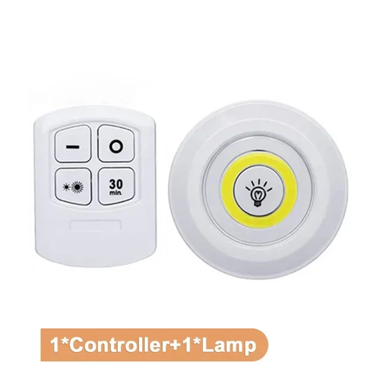 LED Wireless Remote Control Dimmable Wardrobe Night Lamp battery power Cob Under Cabinet Light for Home Closet Kitchen room