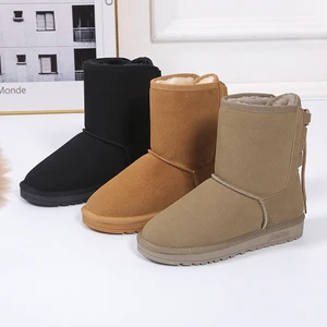 Outdoor Fashion Ladies Thick Bottom Shoes Non Slip Large Cotton Padded Warm Breathable Snow Boots