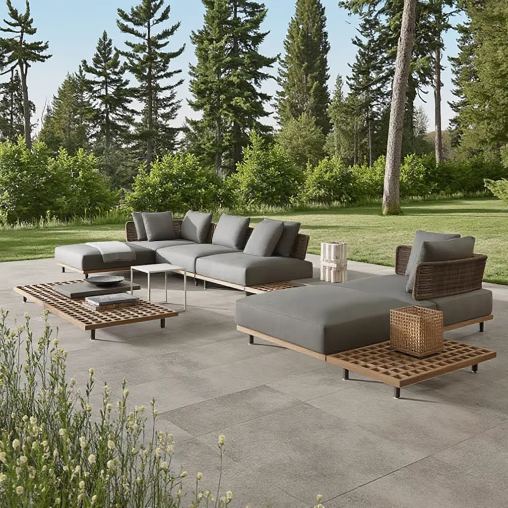 Patio Sectional Sofa Exterior Couch Sectional Sofa Metal Lounge