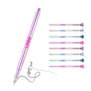 Customized Promotional Plastic Gel Ink Pen Big Diamond Crystal Bluk 1.0mm Refills Custom Printing Logo Personal Pens Office Gift
