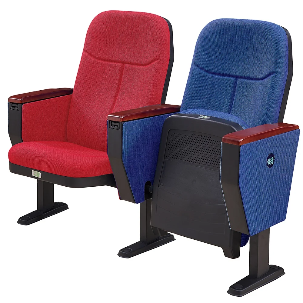 YC-101 Modern Auditorium Chair with Writing Table Solid Wood