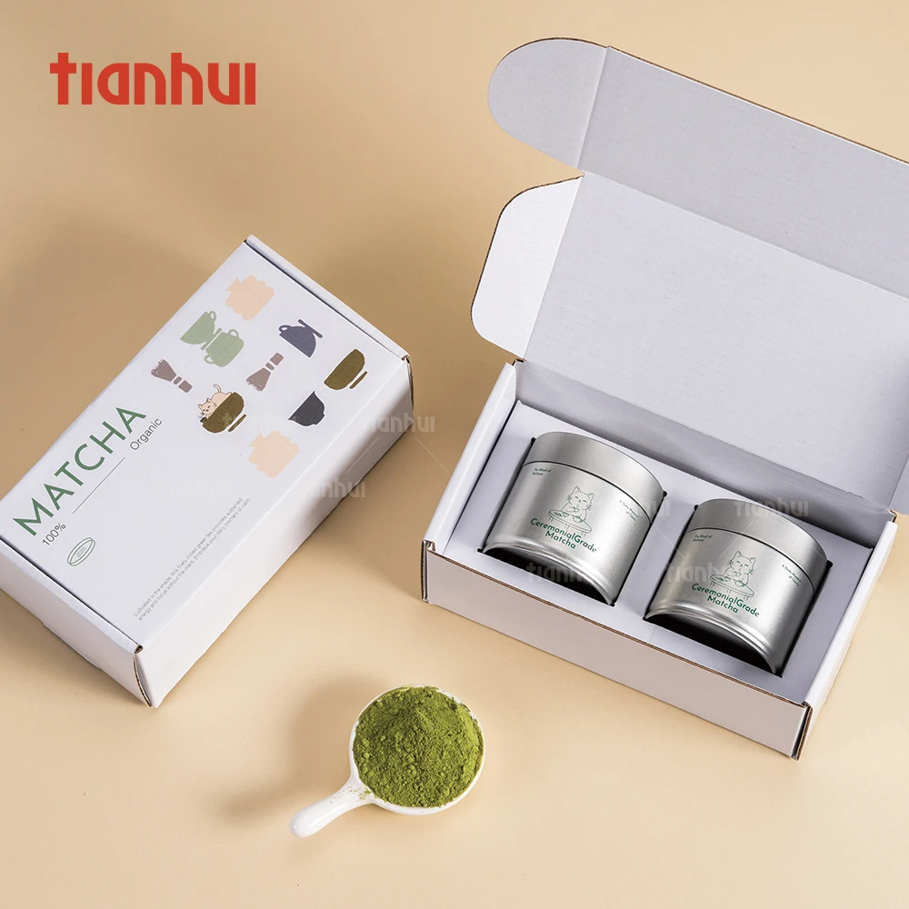 Tianhui Benutzerdefinierte Matcha Faltbare Versandbox Aus Wellpappe Geschenkpackung 100 Stück MOQ