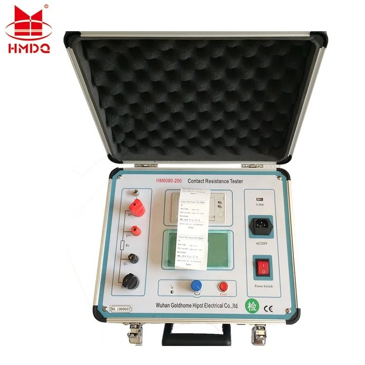 HM6090 200A High Voltage Switch Loop Resistance Tester Contact Resistance Measurement test Kit