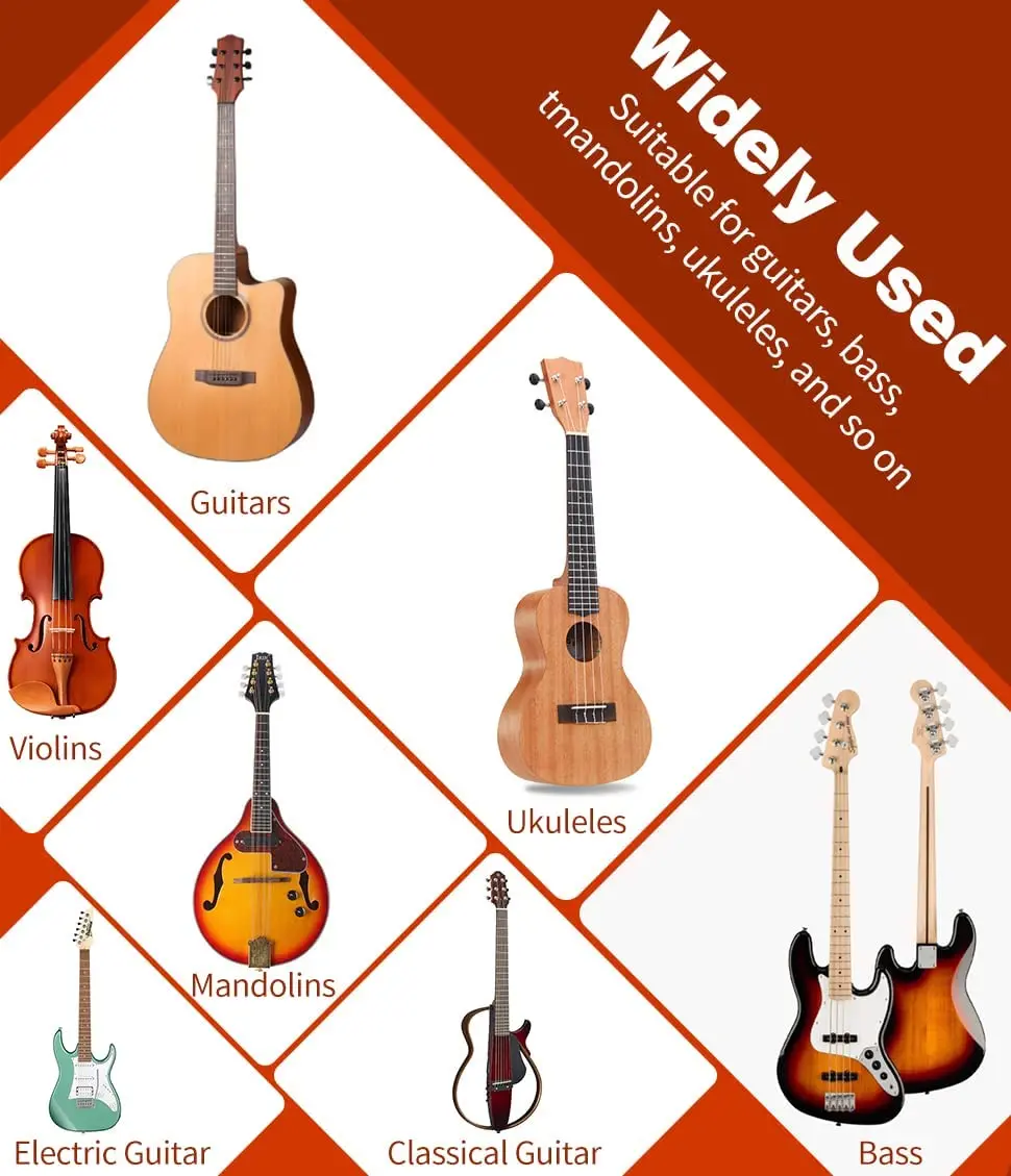 Guitar Wall Mount Hanger,Wooden Guitar Hanger With Adjustable Stopper