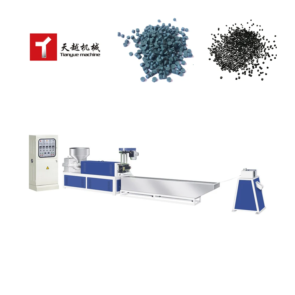 HDPE/PE/PP LDPE PP PE PS Single Screw Pelletizing Extruder Pelletizer Line Double Granulators Waste Plastic Recycling Machine