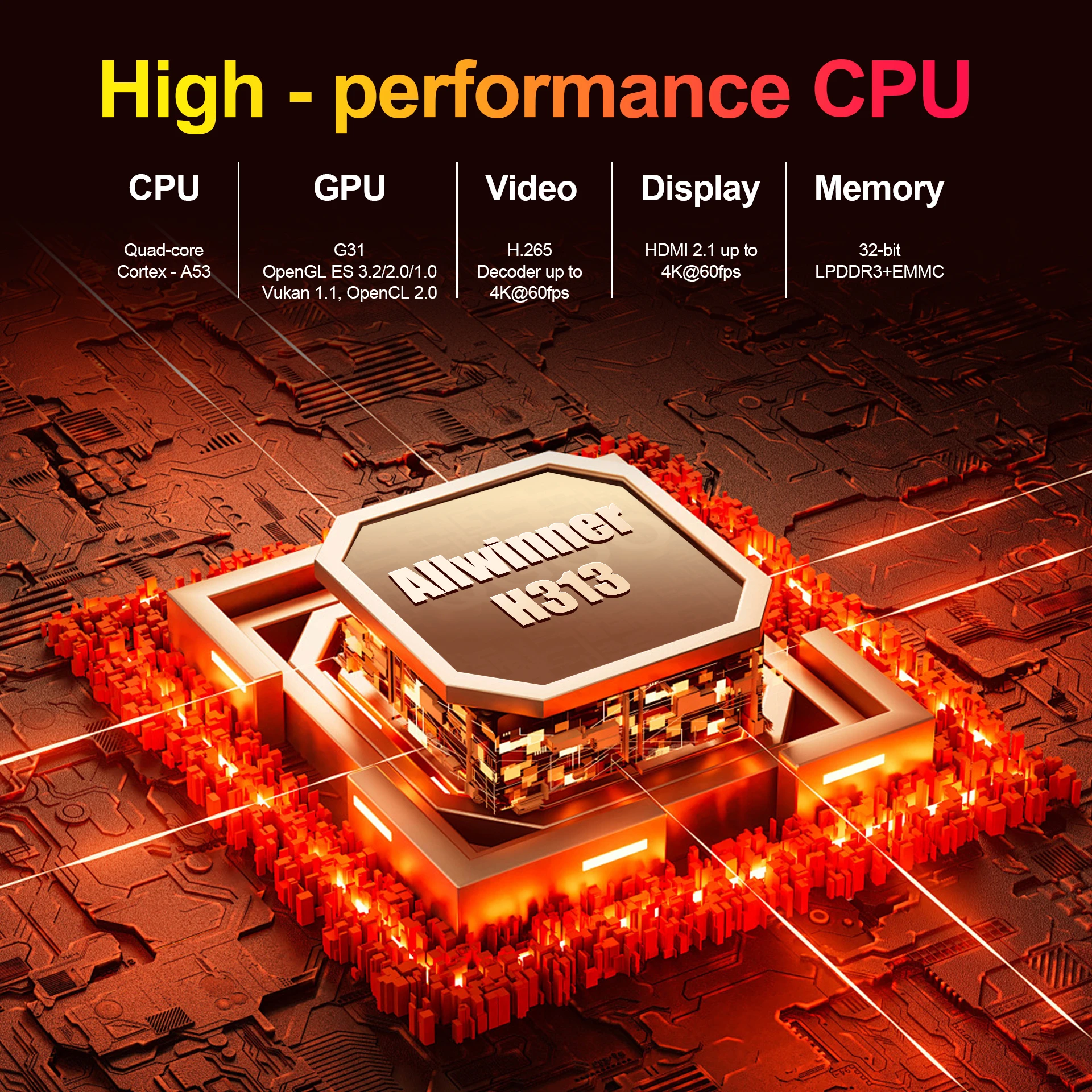 ZOKU HCS97 Awllinner H313 Android 13.0 8K TV Stick Remote Control 16GB Flash 1080p UK/EU/US Factory Price Cheap Android TV Stick