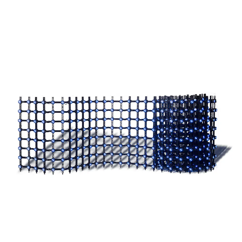 LED Mesh Screen P40 Grid LED Screen Building Background Wall Waterproof Advertisement Display LED Grid Screen Net