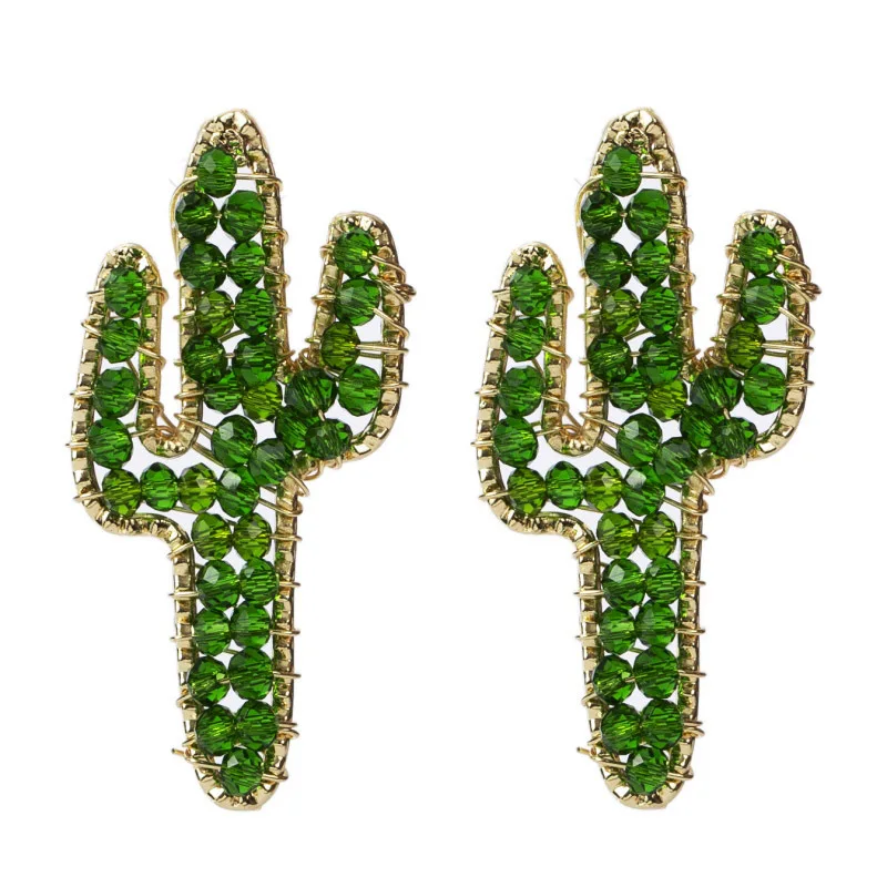 Latest Creative Design Jewelry Green Hand Made Acrylic Beads Cactus Earrings Crystal Beads Cactus Stud Earrings Buy Cactus Stud Earrings Acrylic Beads Earrings Crystal Cactus Earrings Product On Alibaba Com