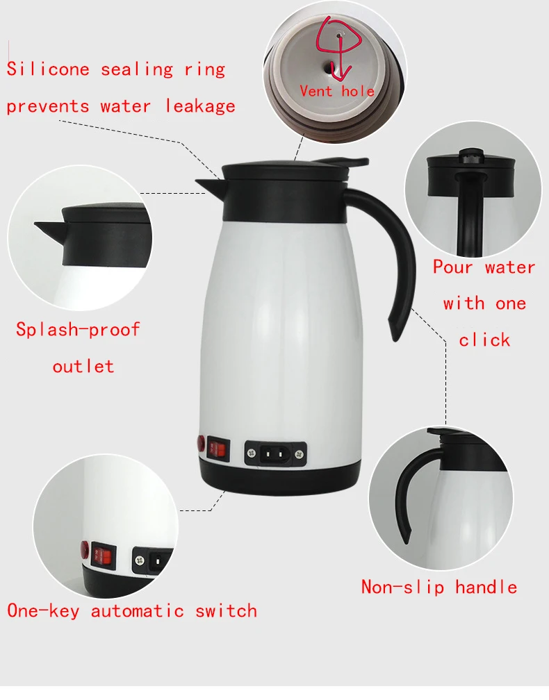12v24v Universal Portable Mini Electric Kettles Hot Water Pot Car