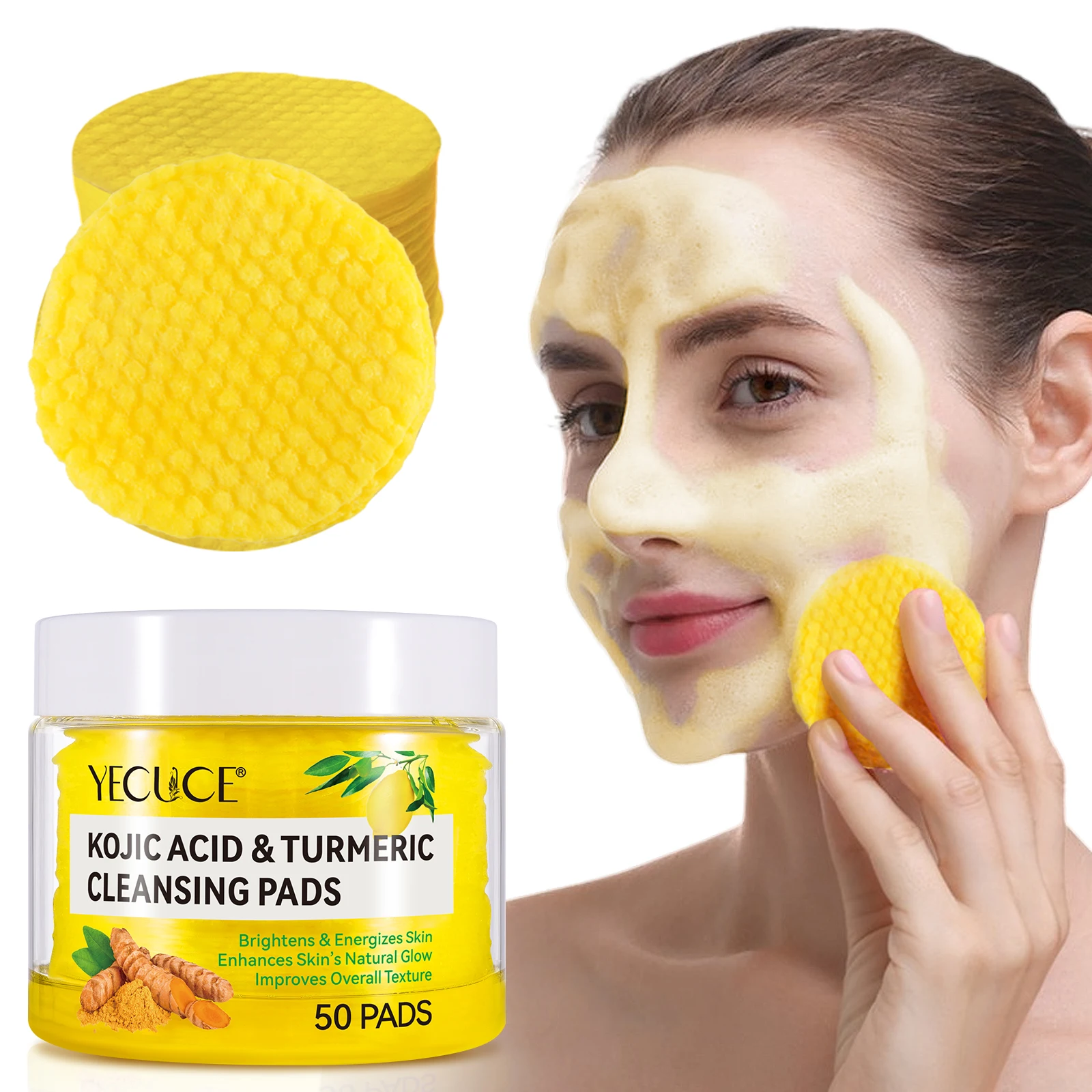 Yecuce 50pcs Pack Natural Organic Kojic Acid And Turmeric Cleansing ...