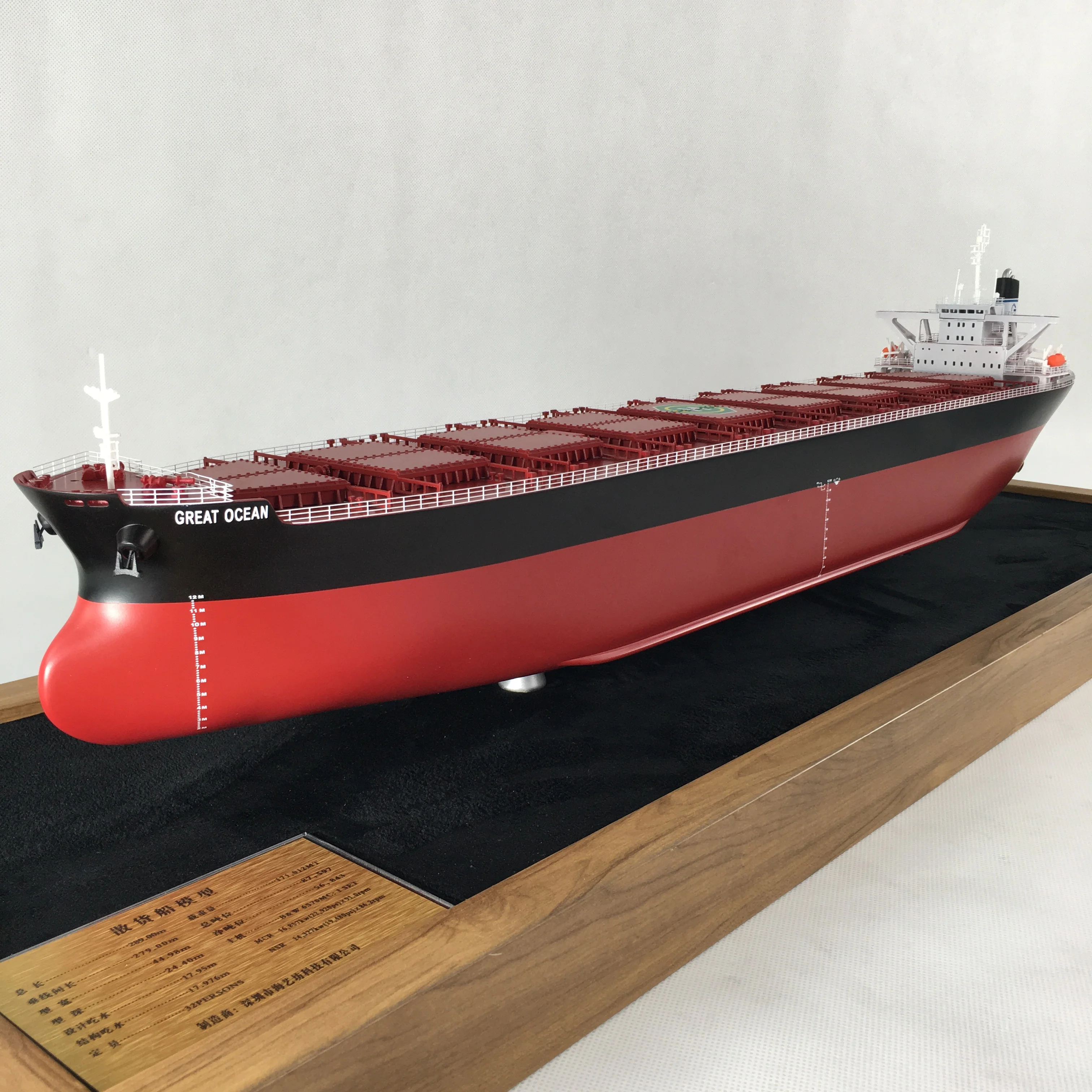 【A】Customized 80cm Bulk Carrier Miniature Model Handmade Bulk Cargo Shipping Line Ship Model Logistics Freight Forwarder Gift Ocean