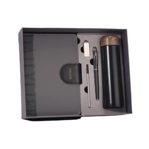 A2810 Custom Stationery High-Grade Business Notebook A5 Leather Enterprise Staff Meetings Journal Notebook Set