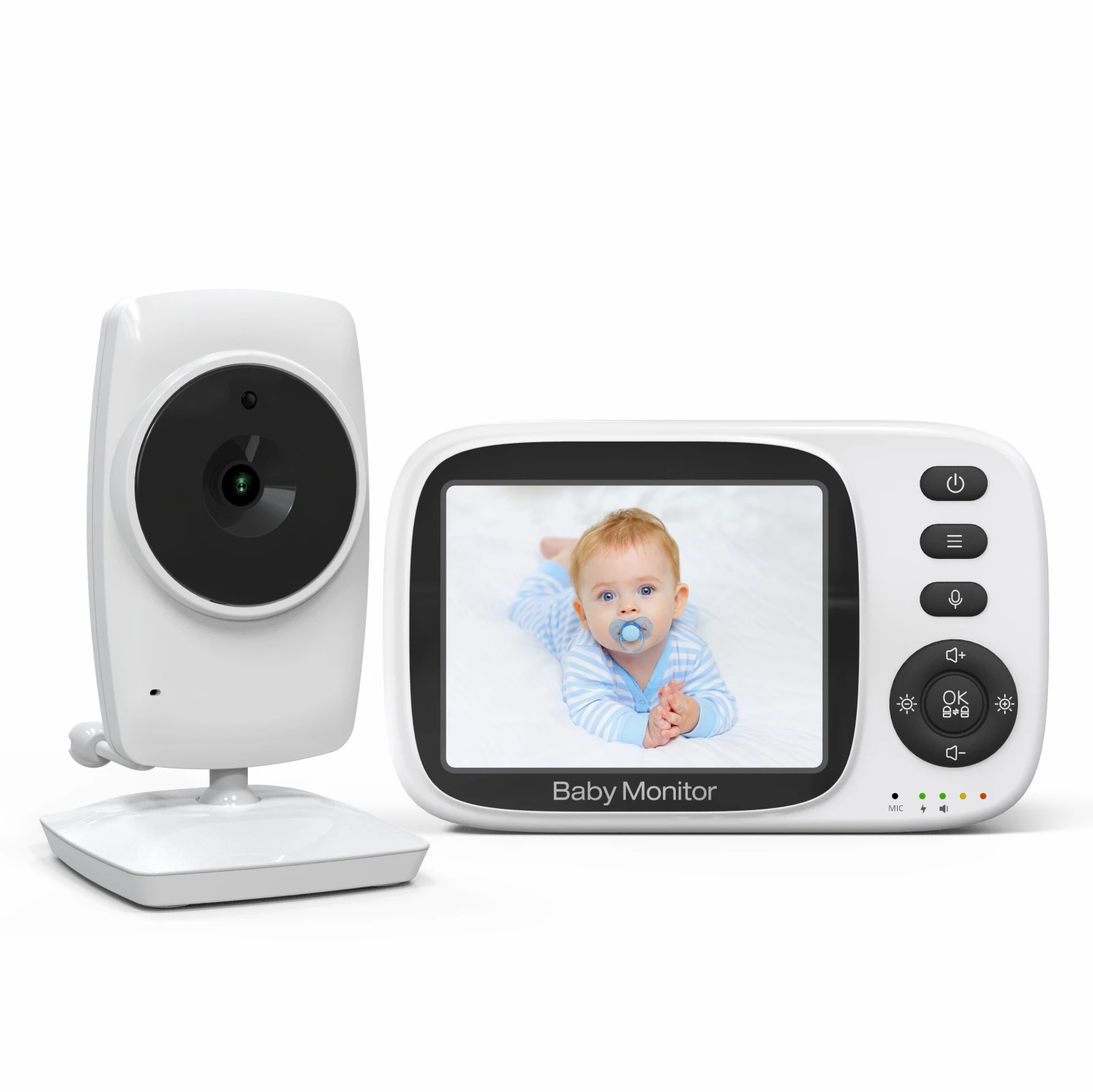 New Baby Camera Monitor Sleep 3.2 Inch Two-way Audio Infrared Night Vision Temperature 2100mah Battery Baby Video Monitor Camera