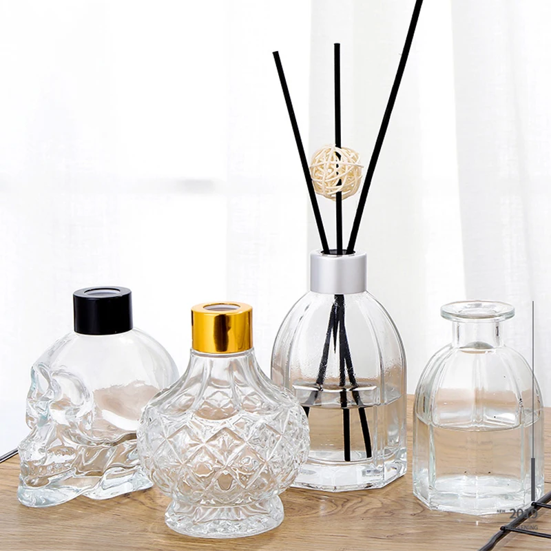 150ml High Quality Unique Transparent Round Empty Glass Reed Diffuser Bottle