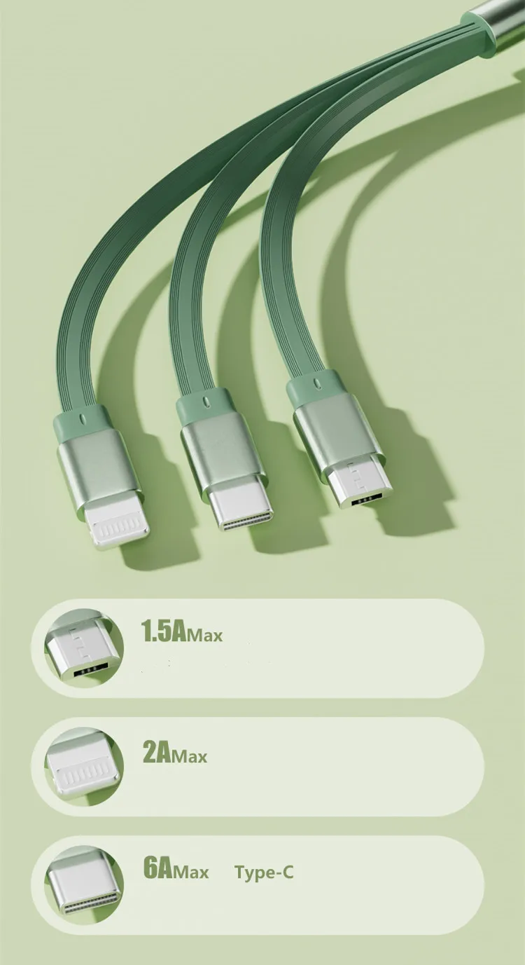 New Wholesale Portable Multi Function 3 In 1 Fast Charging 66w 5a Usb