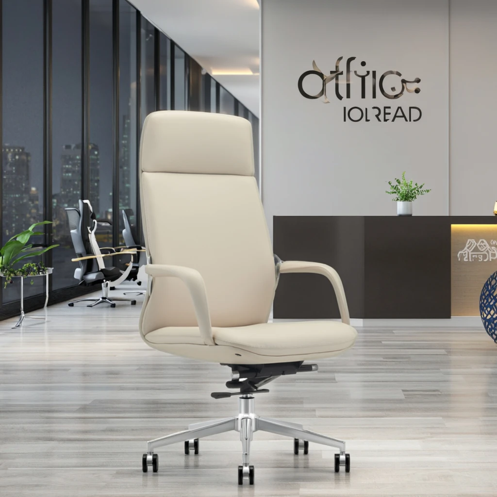 Leather Executive Managers Chair Double Plywood Core Butterfly Mechanism Commercial Grade 2