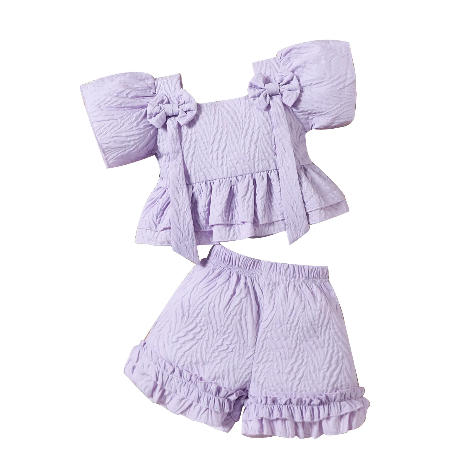 Summer Beautiful 2 Pieces Set Without School Clothes for Sexy Baby Girls Photo