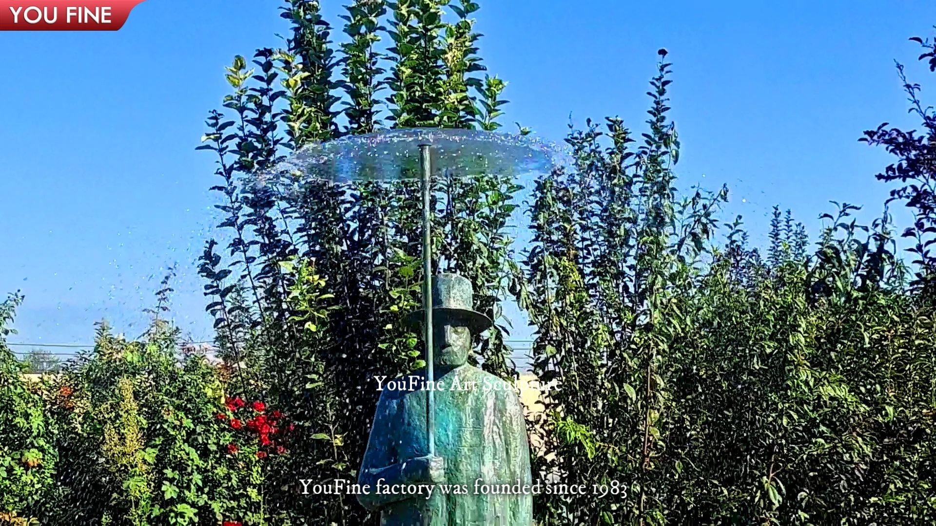 屋外ガーデンキャスティングブロンズジャンミッシェルフォロン像