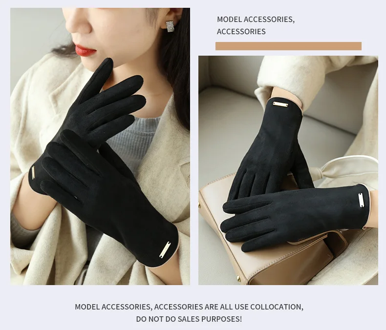 TOPKO High Quality Wind-proof Ladies Winter Warm Gloves Outdoor Driving Velvet Women Full Finger Female Thicken Gloves