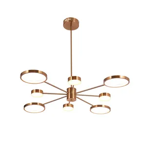 Fashion Pop Gold Metal Rings Led Kids Recessed Ceiling Light  Living Room Modern