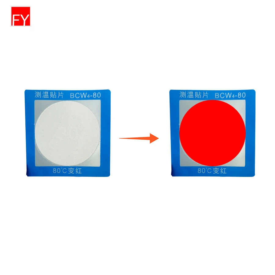 Irreversible Test Controller Heat Sensitive Kids Temperature Indicator Label 250F Thermochromic Color Changing Sticker