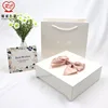 White * double ring/necklace box (16 flowers) jewelry bag