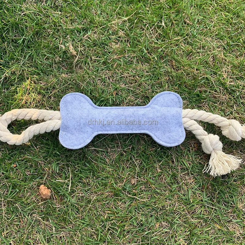 Wholesale Bone Red Yellow Interactive Chew Multicolor Rope Toys For