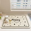 No-wash drain mat - Happy Dots