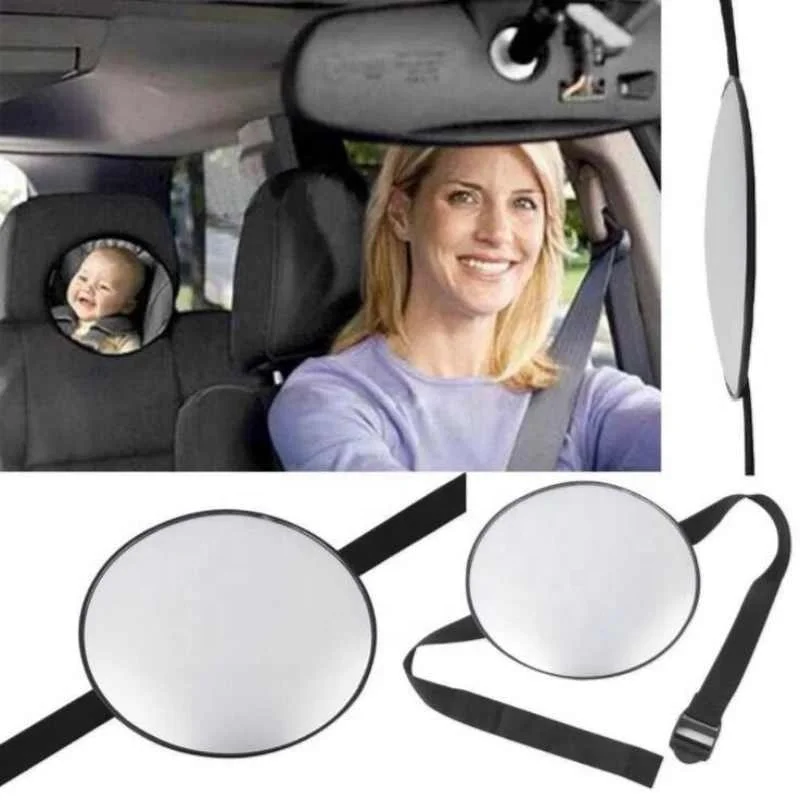 Детское автомобильное зеркало, безопасное квадратное зеркало для обзора и заднего сиденья, для ухода за ребенком