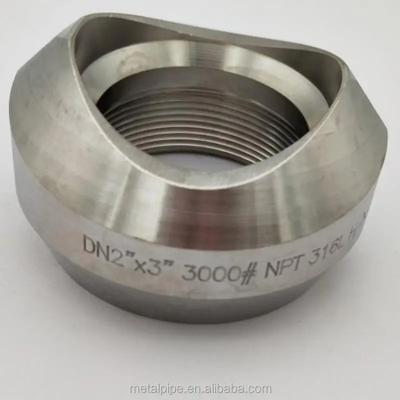 Forged Weld Fitting Thread Weldolet Carbon Steel Stainless Steel Pipes Head