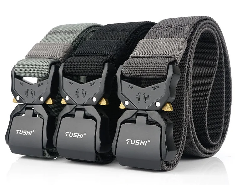52mm Heavy Duty Quick Release Belt Buckle – Men's Tactical Metal Buckle, Black, Military Style