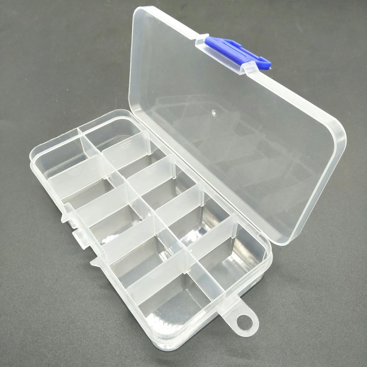 Small Plastic 10-Compartment Box - Versatile Storage Solution