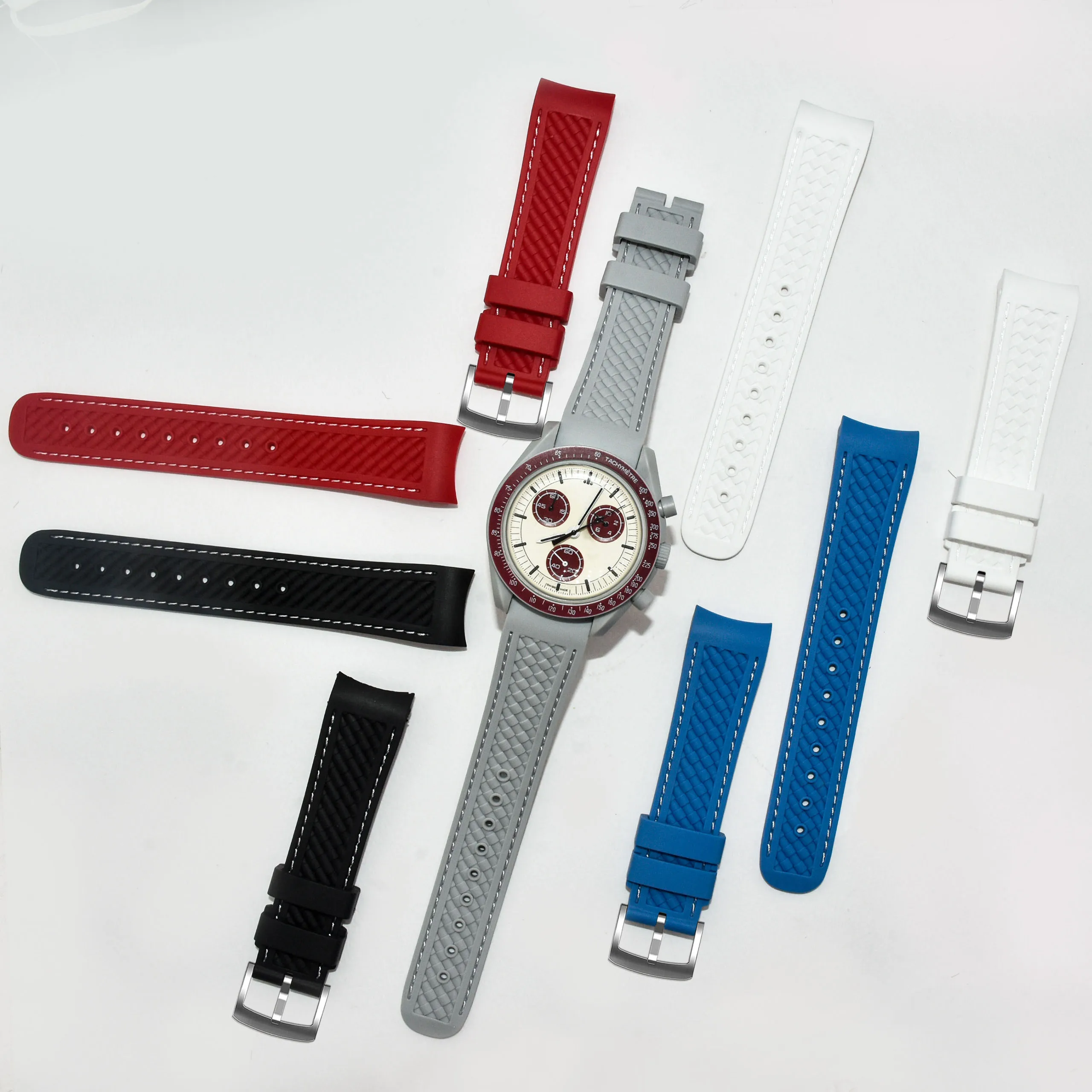 Custom Silicone Watch Strap for Swatch Watch Omega Straps 20mm