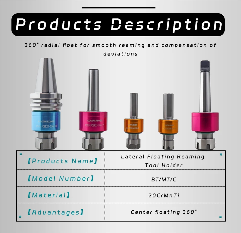 Er Adjustable Floating Reamer Holder Bt30 Bt40 C20 C25 Fder11ad30