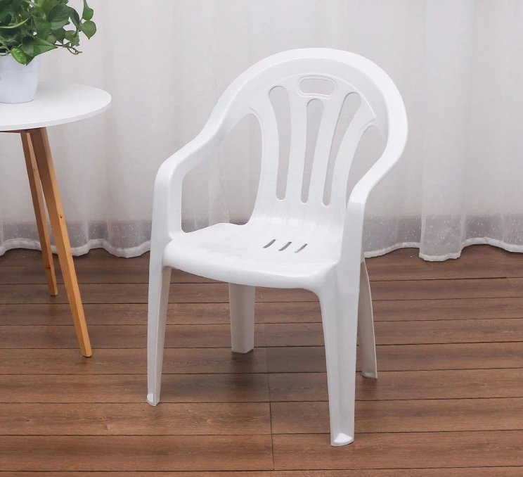 High Quality Chair Models White Plastic Chair with Arm