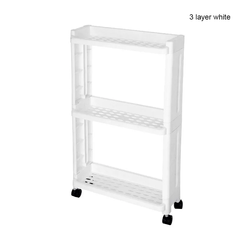 Wholesale HelloWorld Kitchen Bathroom Storage Rack Fridge Side Shelf  Organizer Shelf Gap Holder With Wheel Removable 2/3/4 Layer From  m.