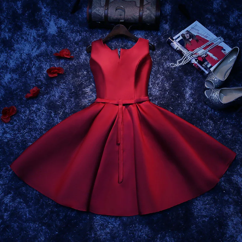 S851F   2025 New Korean Style Party   Bridesmaid Women Evening Dress Short