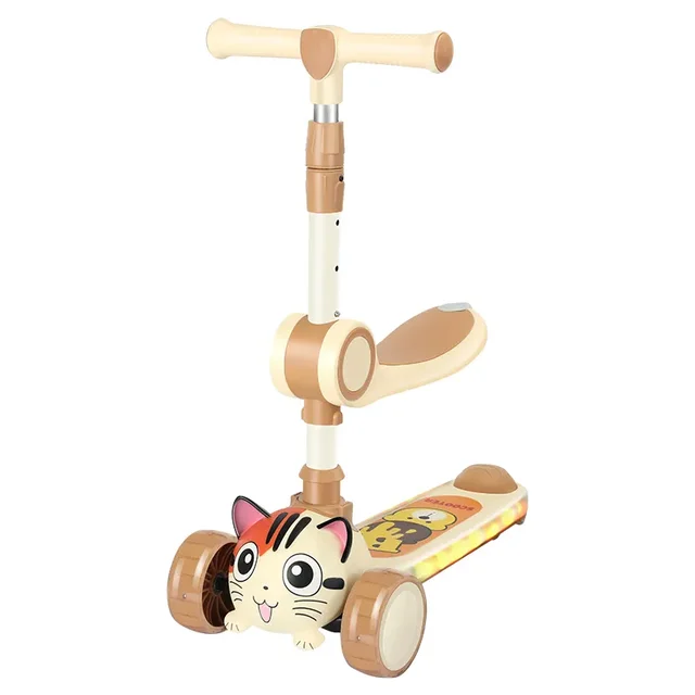 Baby Scooter High Quality Reasonably Priced Three-Wheeled Pedal Kick Scooter with PU Wheels for Children Aged 3-8 Years