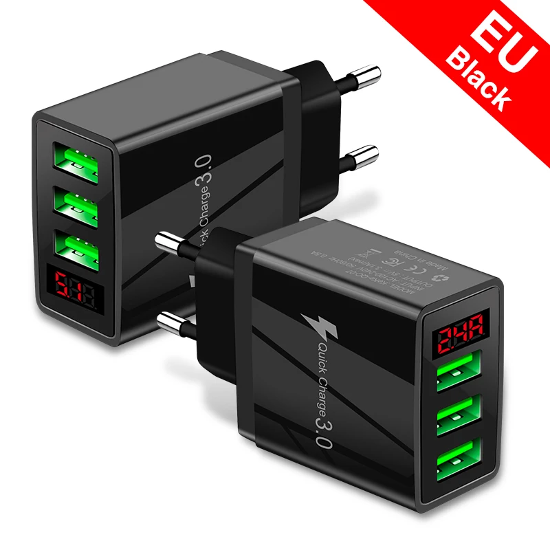 
Дешевое зарядное устройство с цифровым дисплеем для ЕС/США/Великобритании 3,1 А, адаптер для быстрой зарядки, настенные зарядные устройства для мобильного телефона, быстрое зарядное устройство для мобильного телефона 