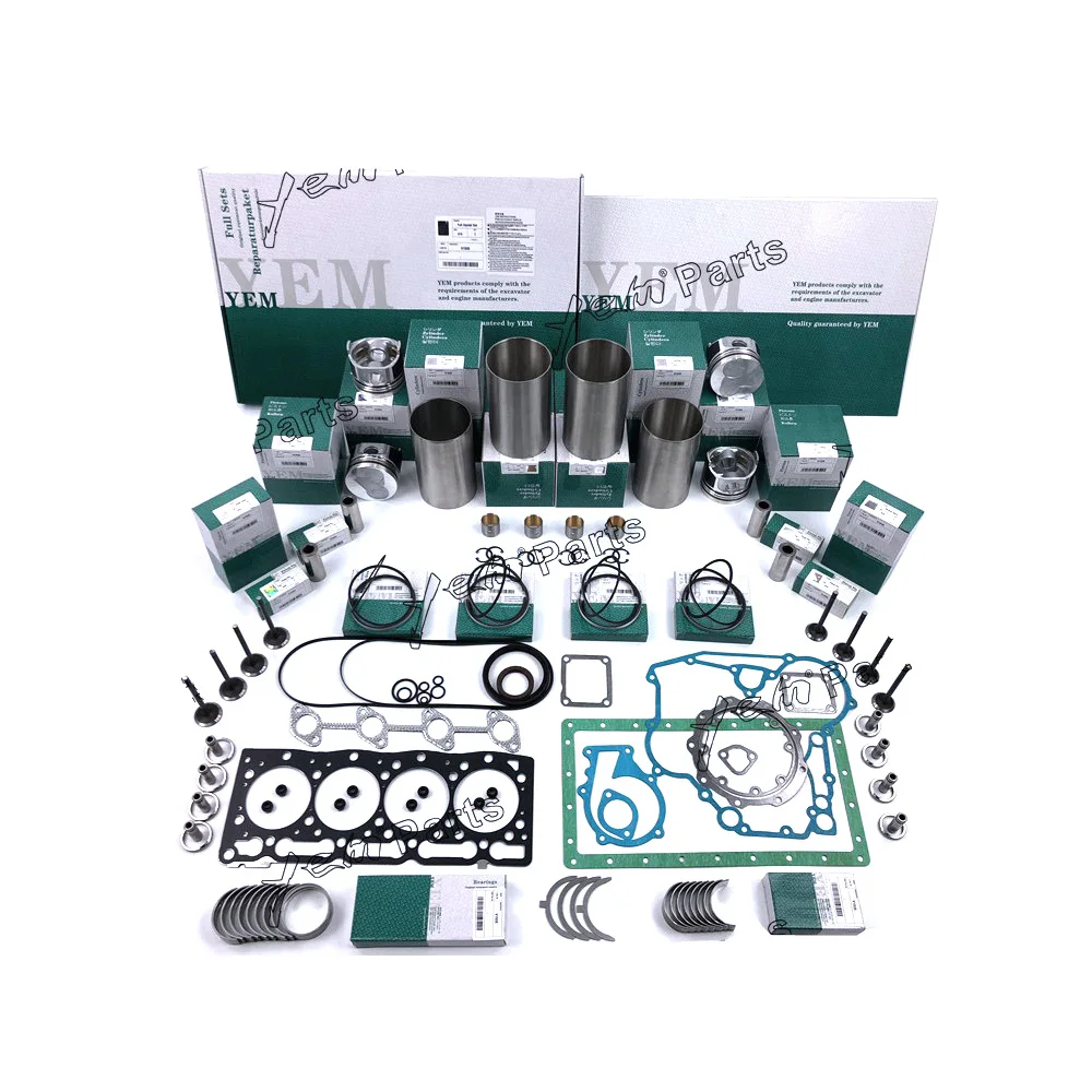 V1505 Engine Rebuild Kit With Gasket Kit Engine Valves Bearings Set for Kubota