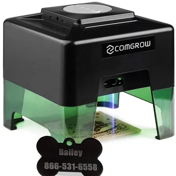 Comgrow Laser Engraving Machine for Dog Tag outlet Metal Wood Silicone